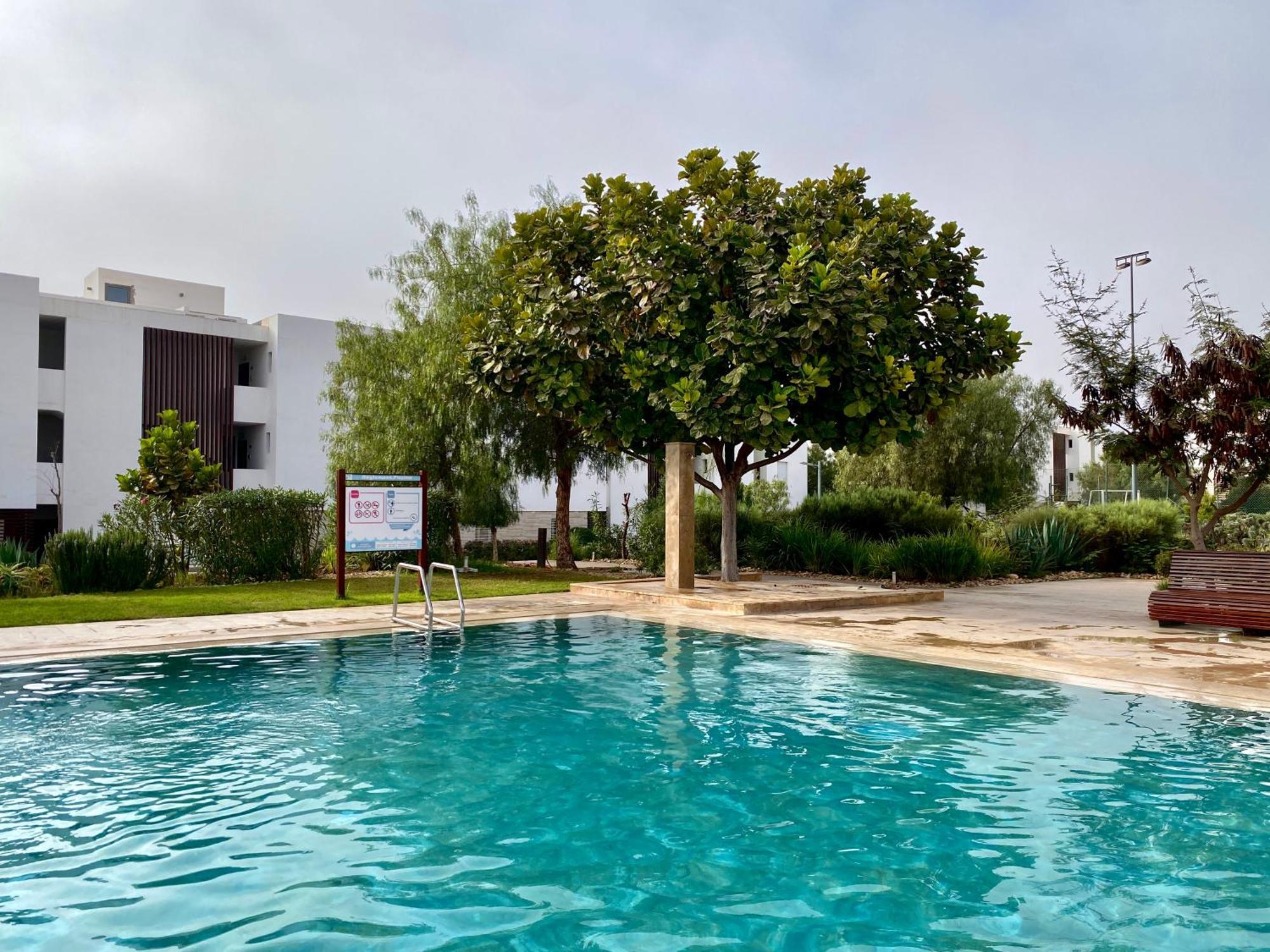 Luxurious Golf & Sea View Beach Apartment With Pool Access - Tamourrit, Taghazout Bay Exterior photo